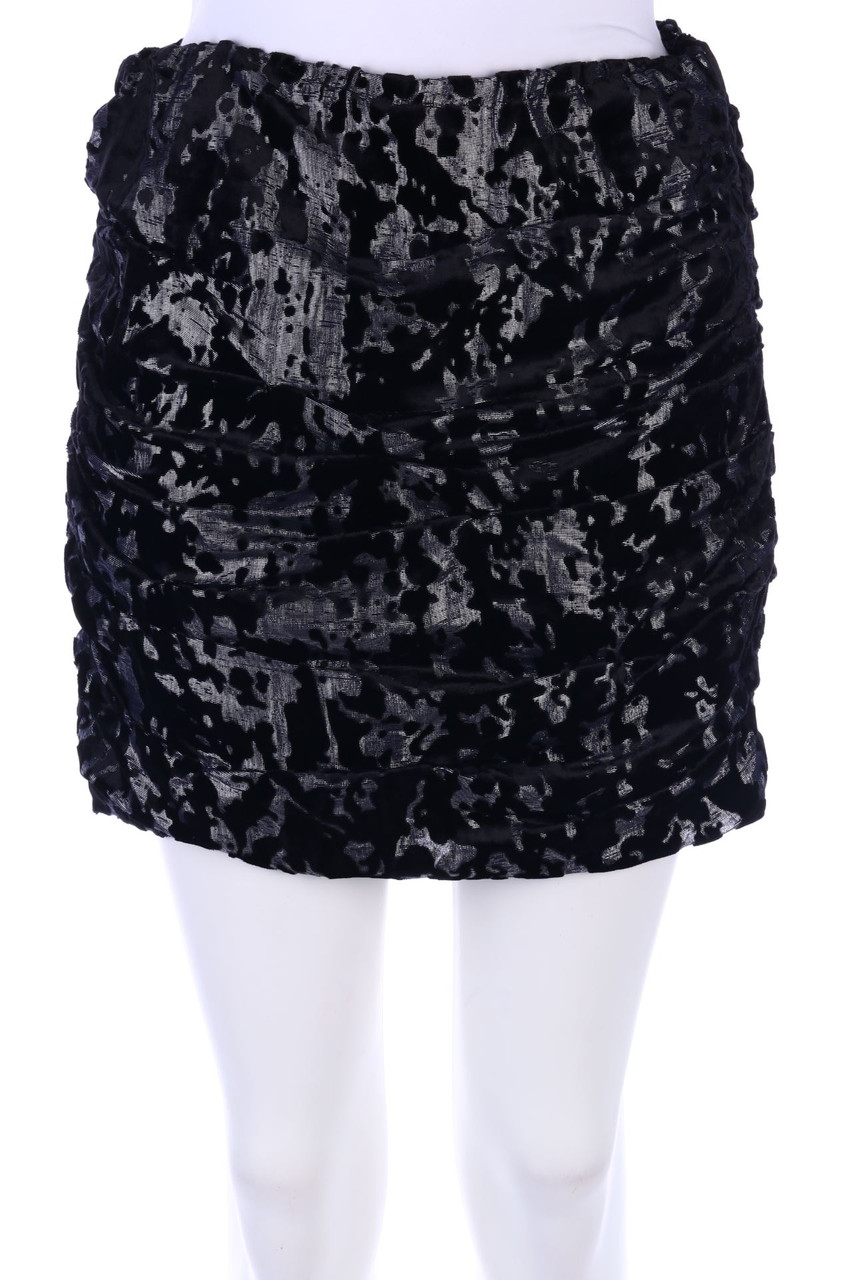 maje - Skirt, Silk-blend with Flock Print - D 38