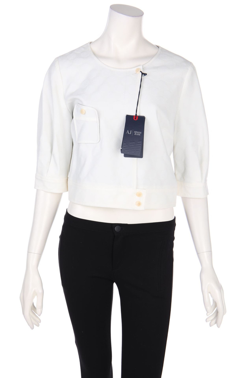 AJ ARMANI JEANS - Blazer-Jacke mit aufgesetzten Taschen - D 36