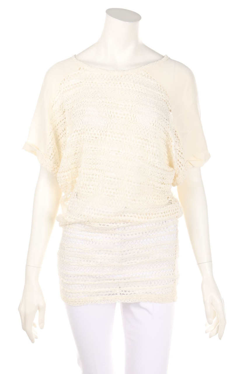 NEW YORK INDUSTRIE - Blouse, Lace with Silk - D 40