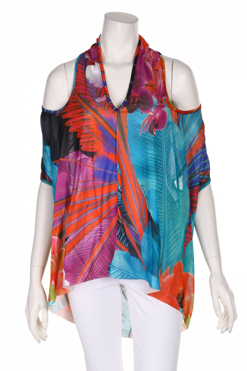 Nina Ademar - Vokuhila-Top mit floralem Muster - D 40