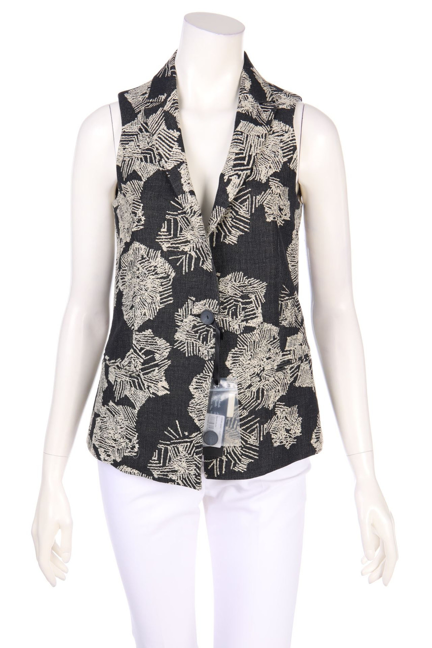 BRIAN DALES - Gilet, Linen Mix with Embroideries - D 36