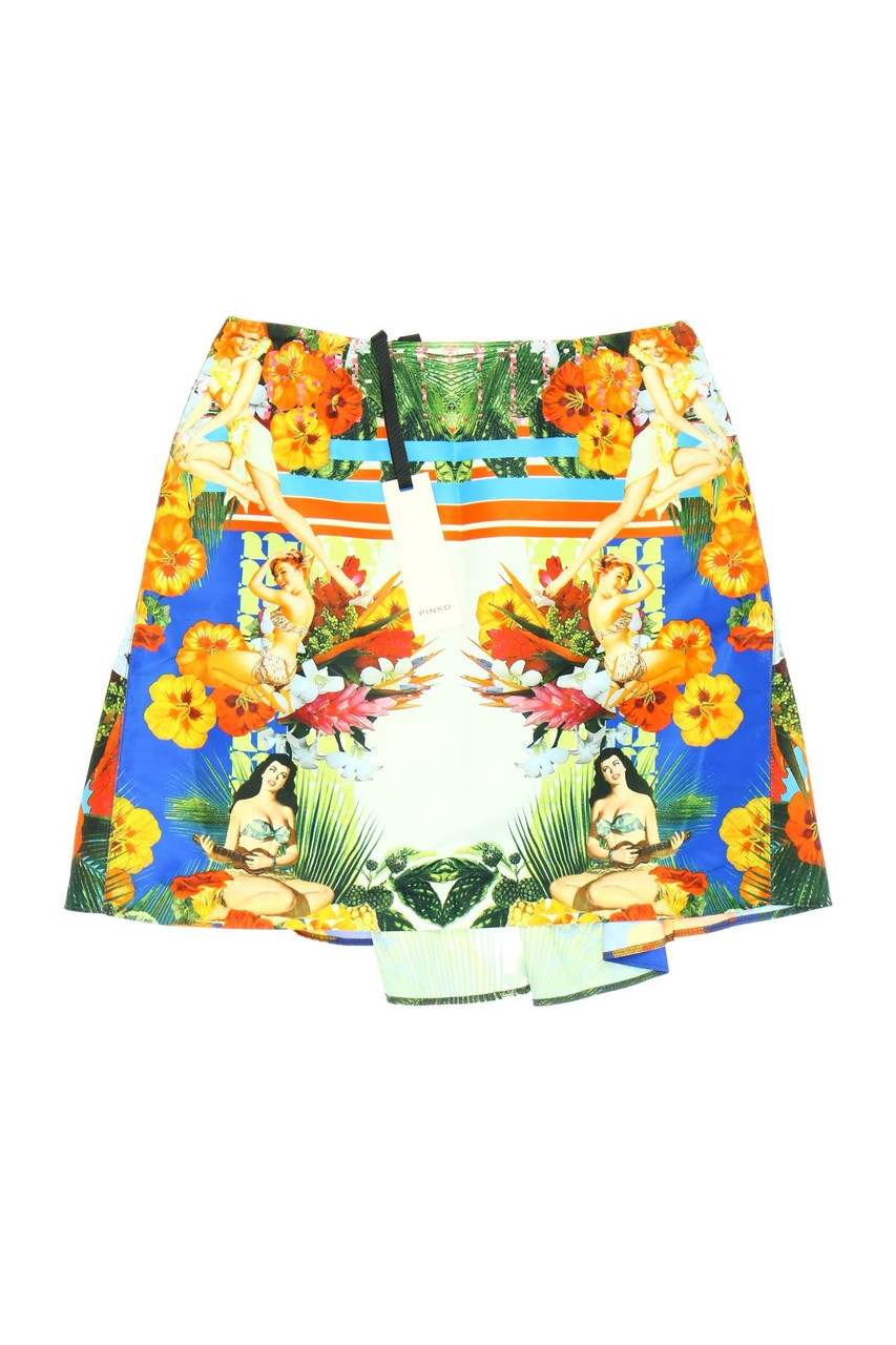 PINKO - Skirt with Tropical Print - D 34