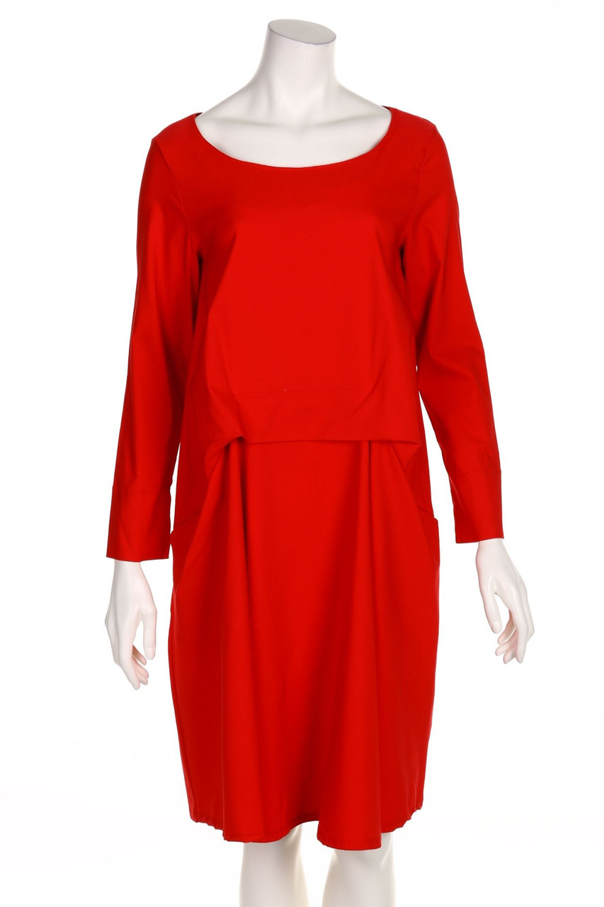 Corinna Caon - Dress, Layer Look with Long Sleeves - L
