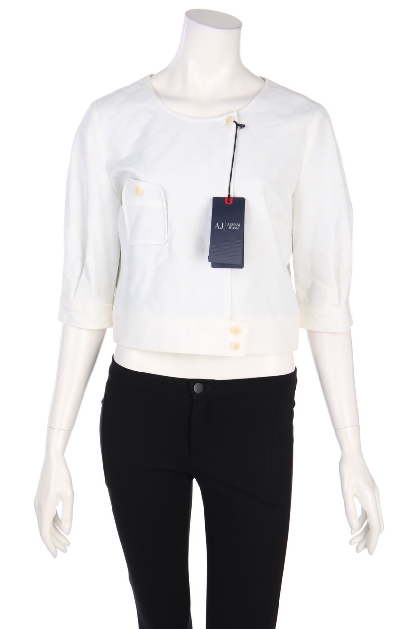 AJ ARMANI JEANS - Blazer-Jacke mit aufgesetzten Taschen - D 32