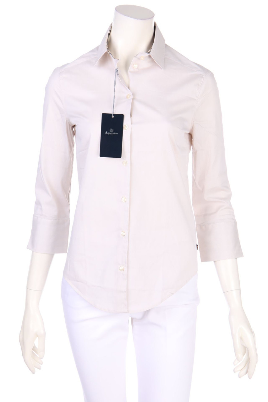 Aquascutum - Bluse mit 3/4-Ärmel aus Baumwoll-Mix - D 38
