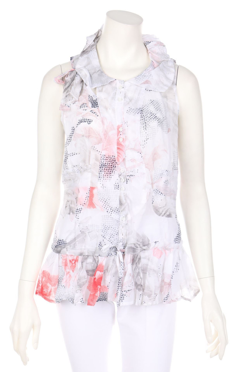 LE JEAN DE MARITHÉ+FRANÇOIS GIRBAUD - Blusentop mit Print mit Volants - S