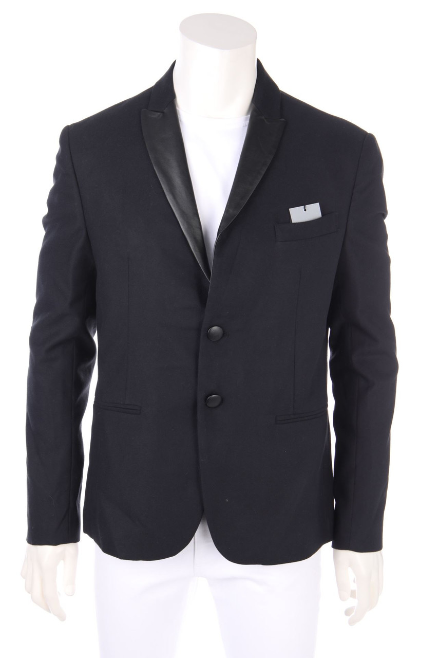 hoff - Sakko mit Kunstleder-Details - 52