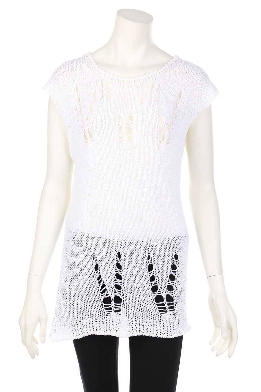 PAROSH - Knit Top, Open Knit, Destroyed Look - L