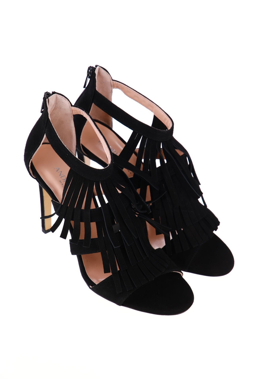 ANDREA CATINI - Leder-Sandalen mit Fransen