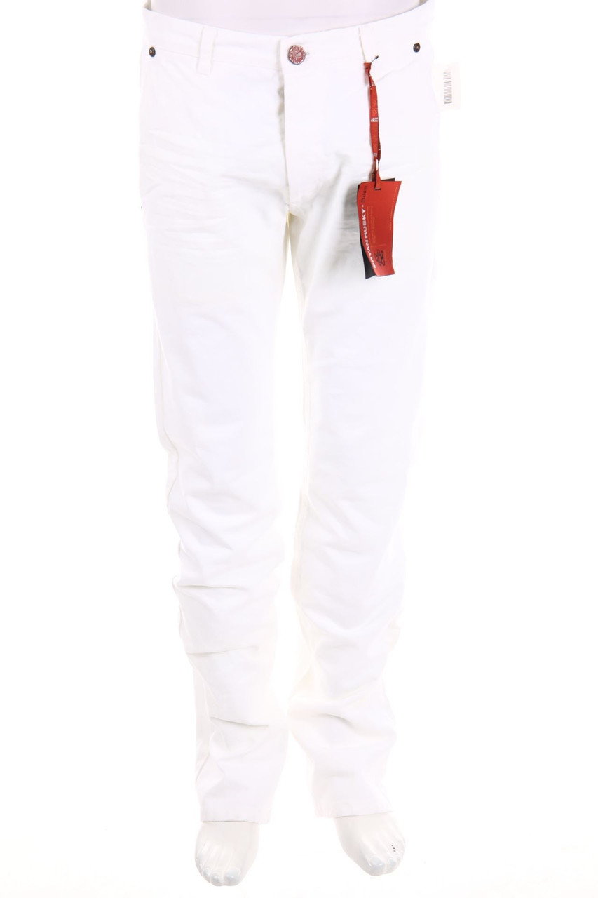 BRYAN HUSKY - Straight Cut Jeans mit Logo-Patch - 50