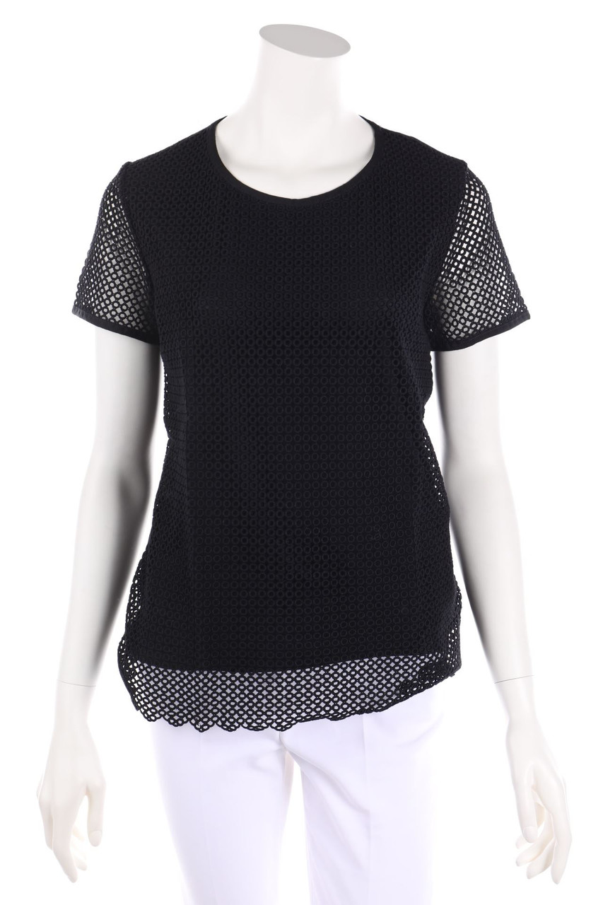 Moncler - Shirt mit Spitzen-Einsatz - L