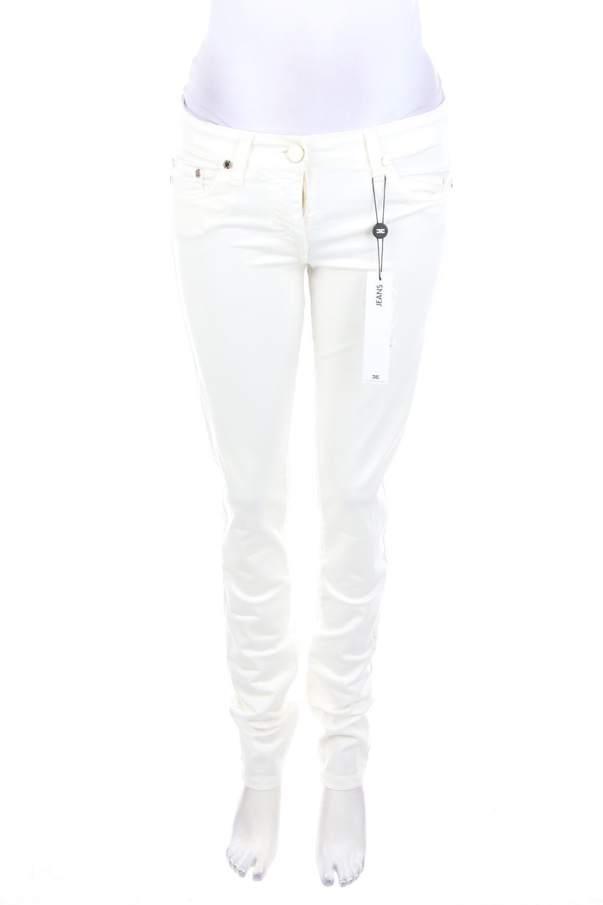 ELISABETTA FRANCHI - skinny jeans with Logo Plaque - W30