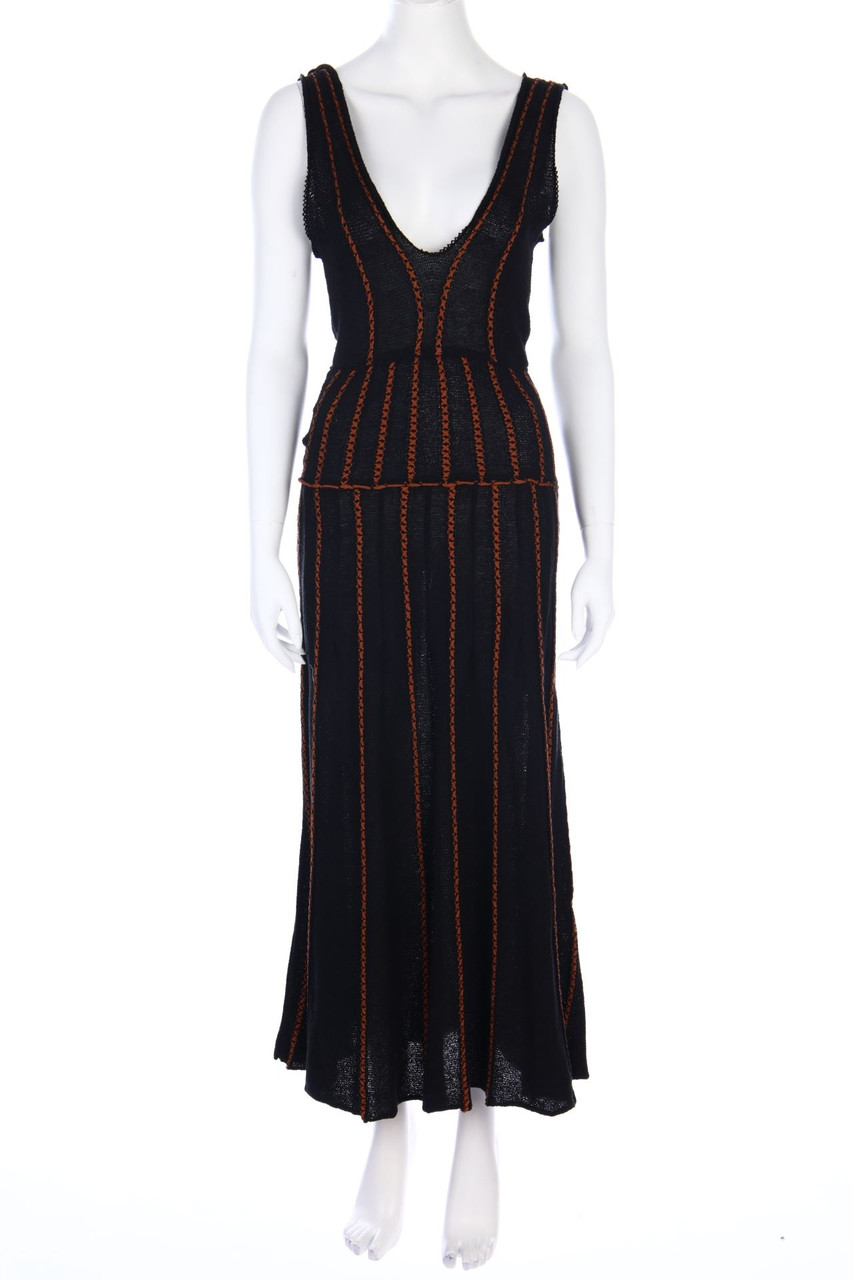 AKEP - Maxi-Knit Dress with Stripes - D 34
