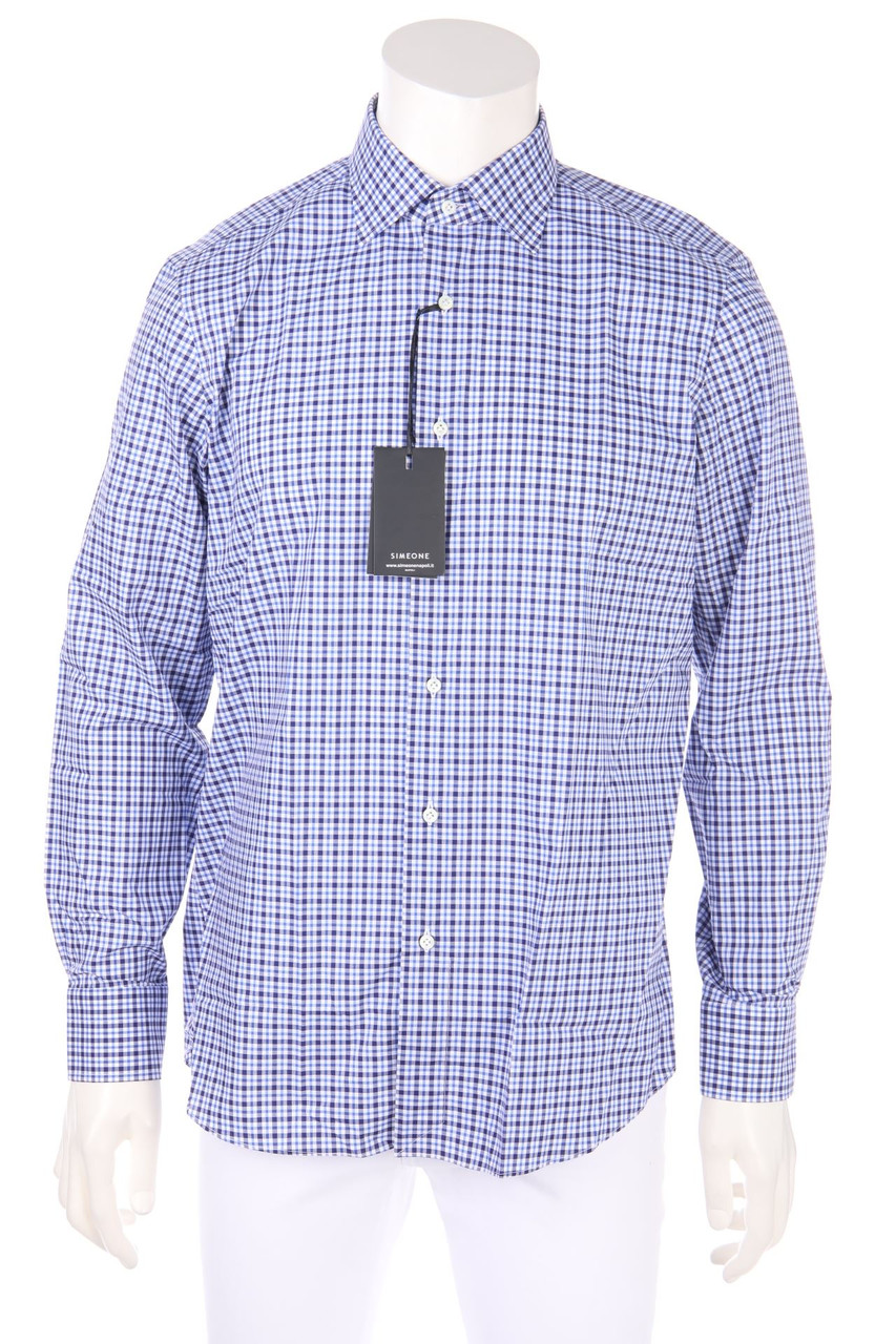 SIMEONE NAPOLI - Hemd mit Karo-Muster - 40