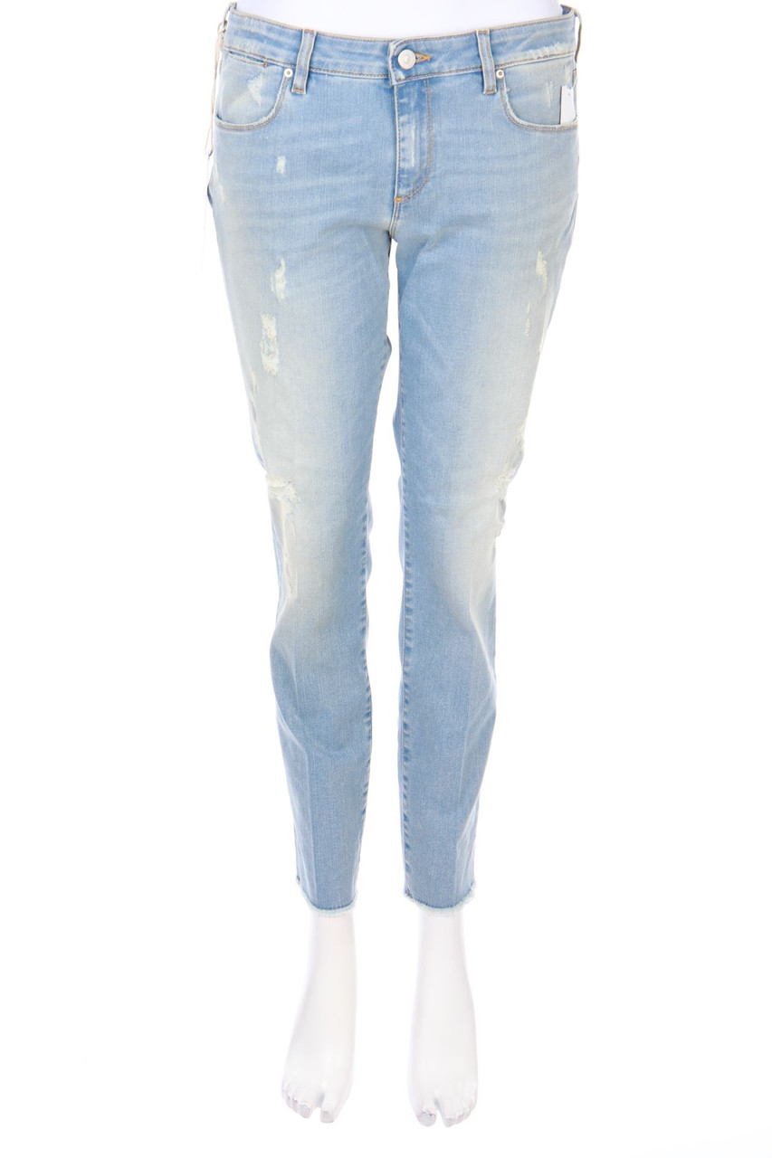 MAURO GRIFONI - Destroyed Straight Cut Jeans - W30