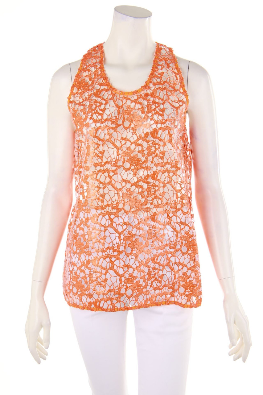 MSGM - Coated-Spitzen-Top mit Pailletten - D 38