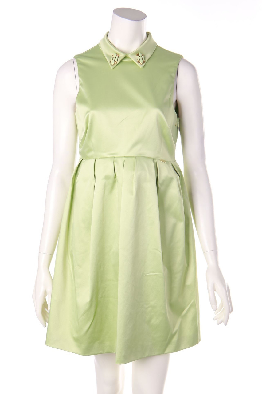 MANGANO - Dress with Jewelry Stones with Deep Back Neckline - D 38