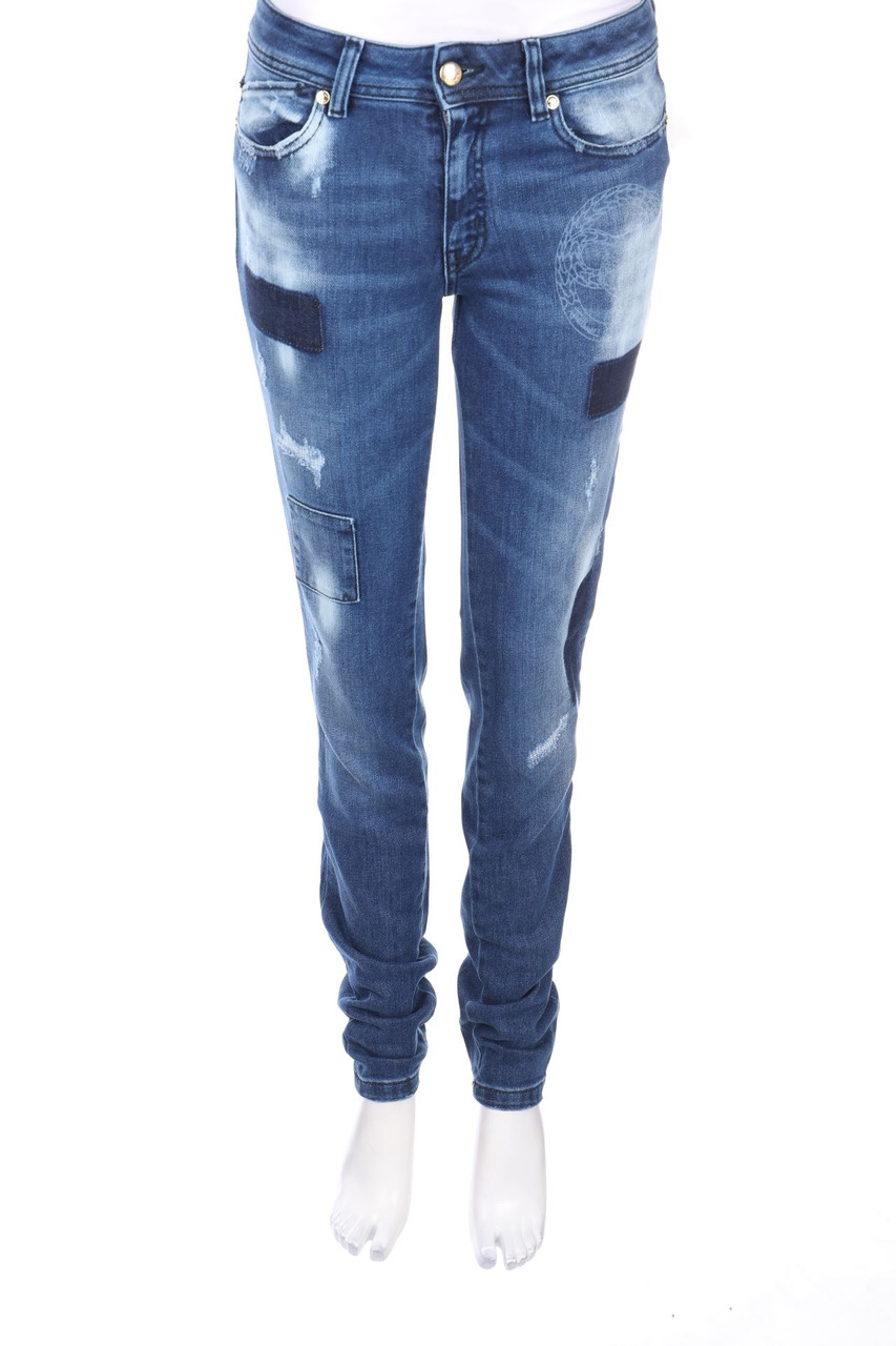 Just cavalli - Destroyed Skinny-Jeans mit Patches - W25