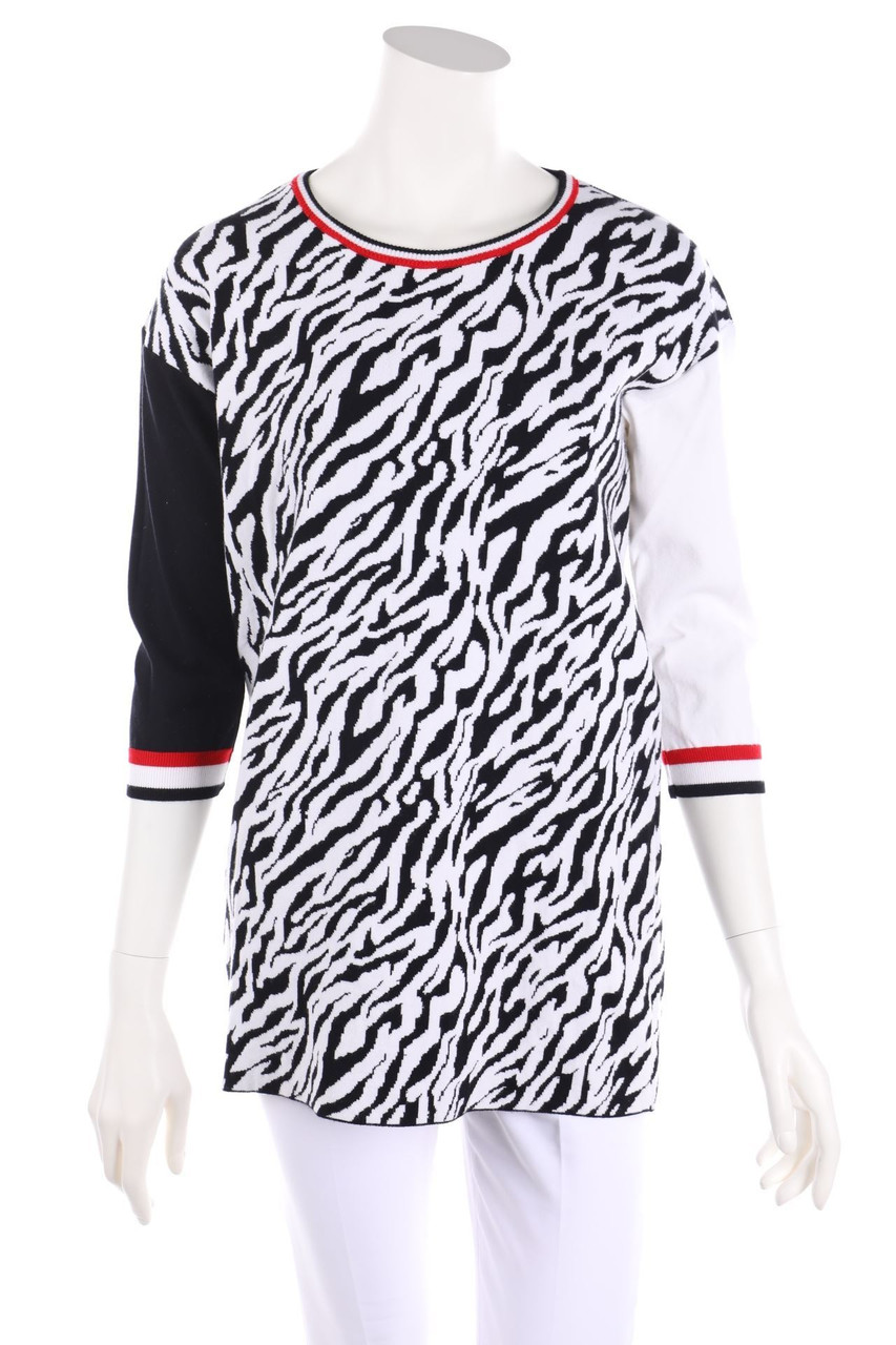 AKEP - Strick-Pullover mit Animal-Print - D 34