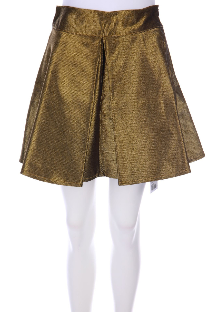 Dondup - Pleated Skirt with Metallic Effect - D 38