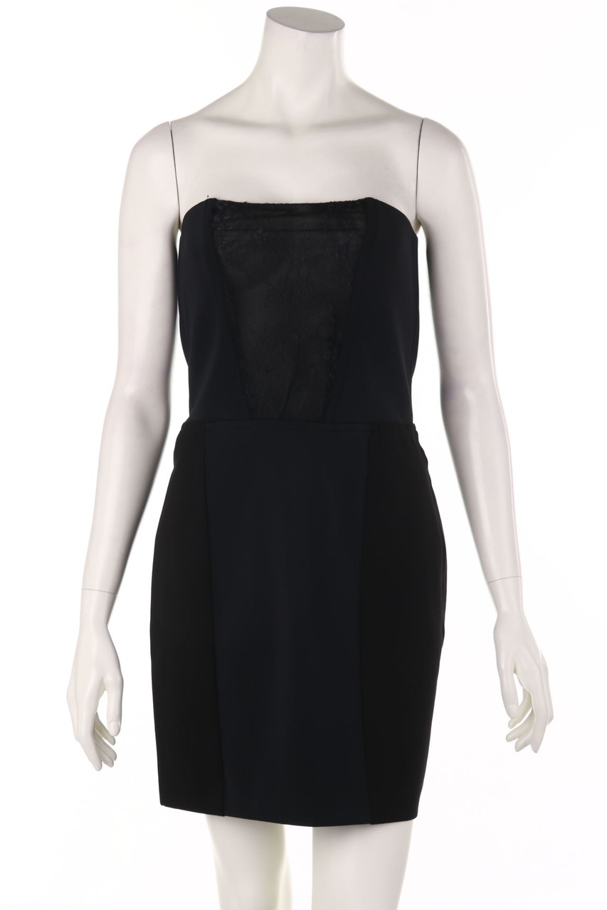 maje - Kleid mit Spitzen-Einsatz - D 38