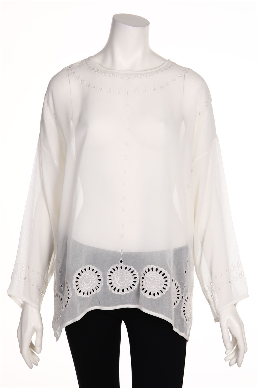 IRIS & INK - Blouse, Viscose with Embroideries - D 40