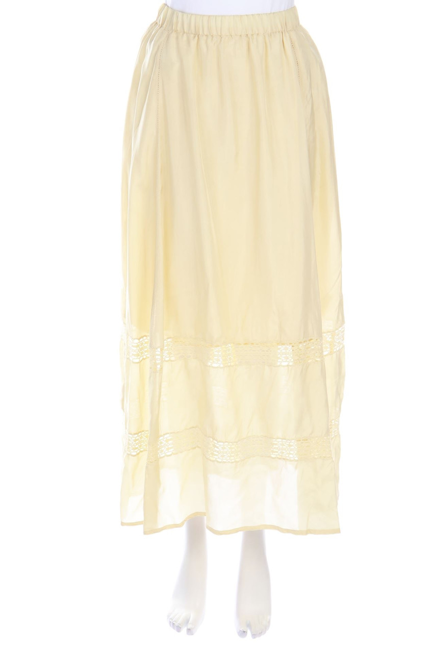 momonì - Skirt, Silk-blend with Lace Insert - XS