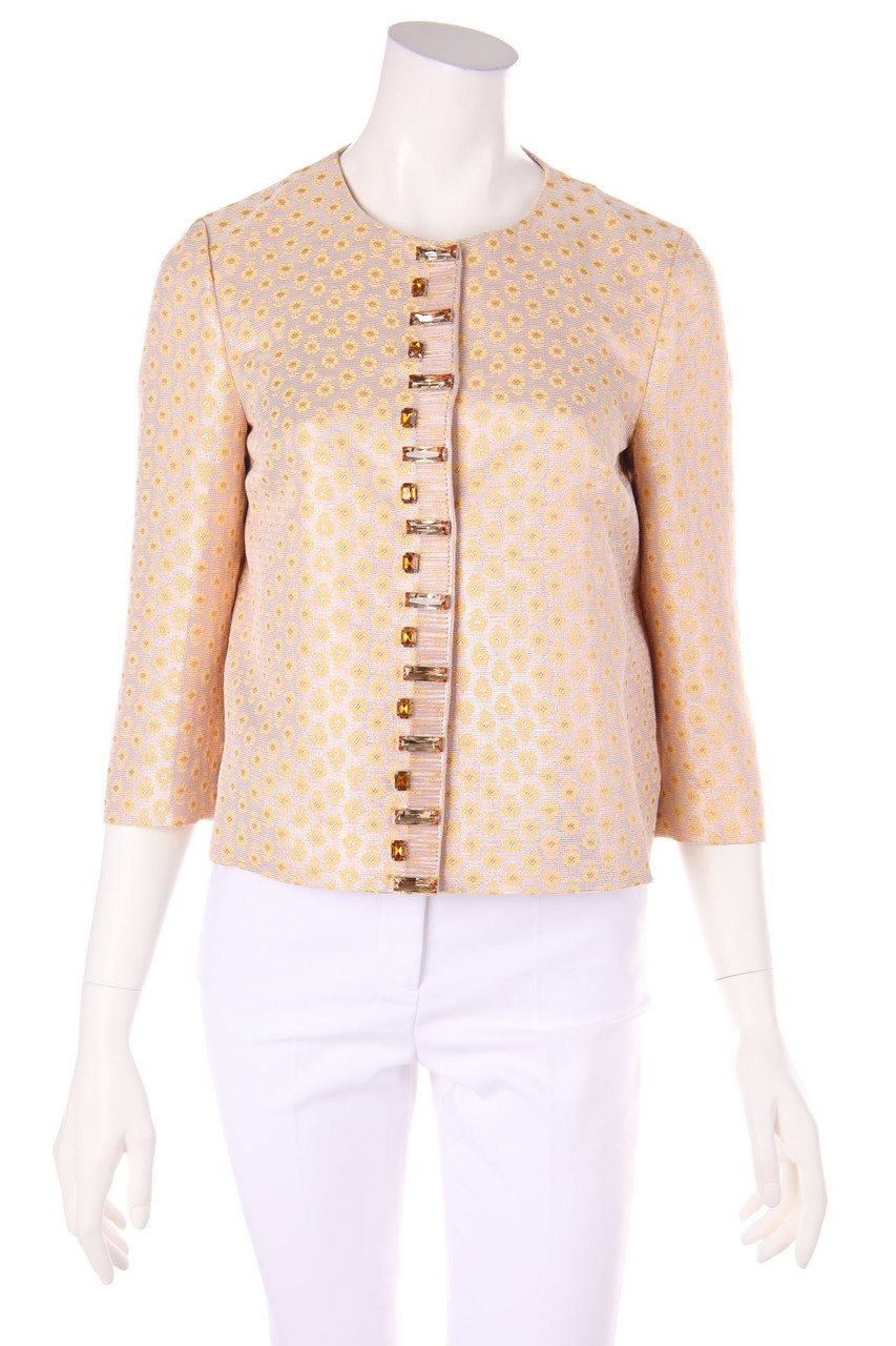 L´AUTRE CHOSE - Blazer Jacket with floral print with Metallic Effect - D 40