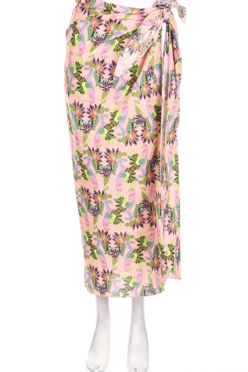 L´AUTRE CHOSE - Beach-Wrap-Midi Skirt with Print - M