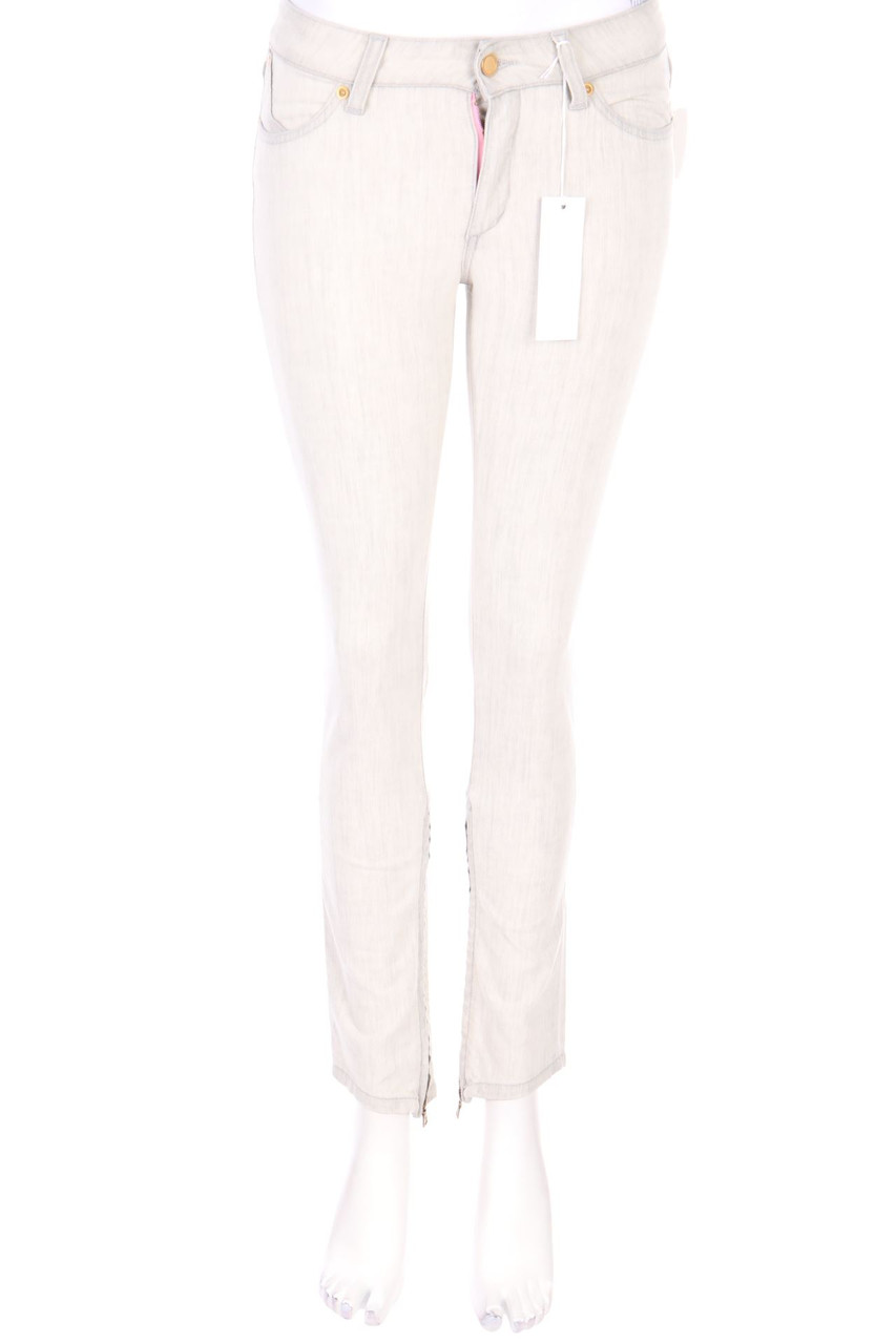 SUPERFINE - Used Look Skinny-Jeans mit Reißverschluss - W27